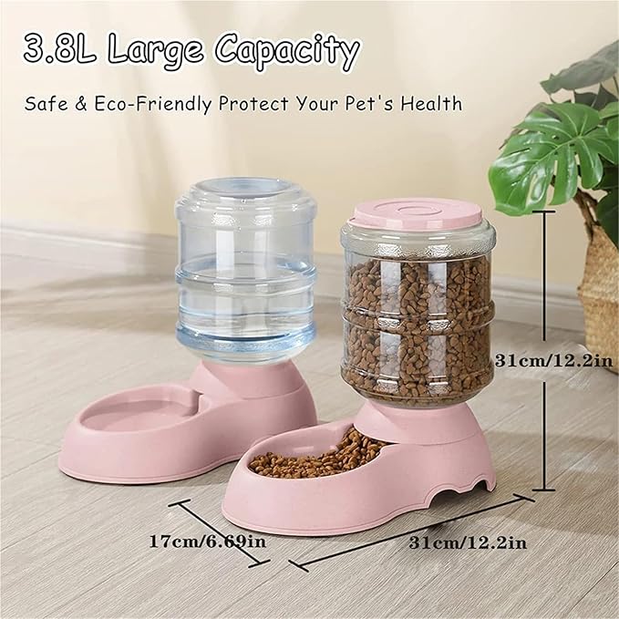 Automatic Pet Water Feeder | Large Capacity Dog and Cat Drinking Bowl | Ideal for Small Pets(Pink)