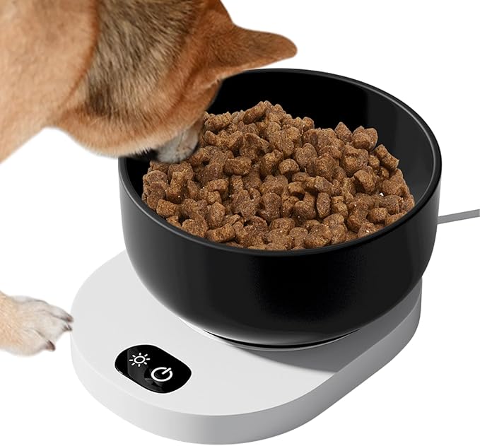 Pet Heated Water Bowl - Automatic Temperature Control, Ceramic Dog Cat Feeder, 35°C Warm Drinking Dish | Indoor Outdoor Home Table for Indoor Outdoor Home Table