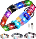Light Up Dog Collars,LED Dog Collar Rechargeable Waterproof,2-in-1 Buckle Type Glow Collar for Medium Large Dogs- XL(15-25 * 0.98 inch can be Crop)