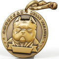 Vintage Pure Copper Pet ID Tags,Personalized Dog Tags,Three-Dimensional Relief Pet Pattern,Lettering on The Front and Back,Custom Pet Tags (B07-American Bully Pitbull)