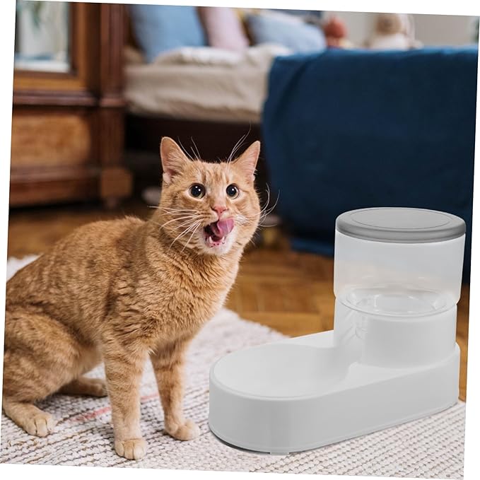 POPETPOP Automatic Dog Food Feeder Pet Feeder Dispenser for Cats Dogs Material Elegant Design Monitoring and Multiple Pets