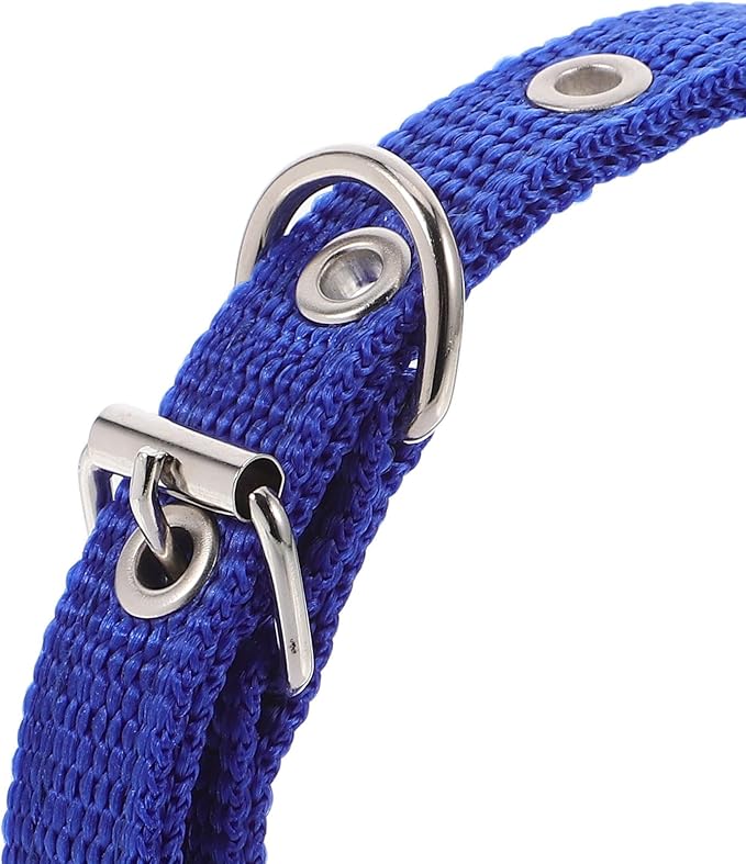 Adjustable Small Pet Collar with Alloy Buckle, Wear-Resistant Blue Foam Dog and Cat Neck Decor for Outdoor and Party Use