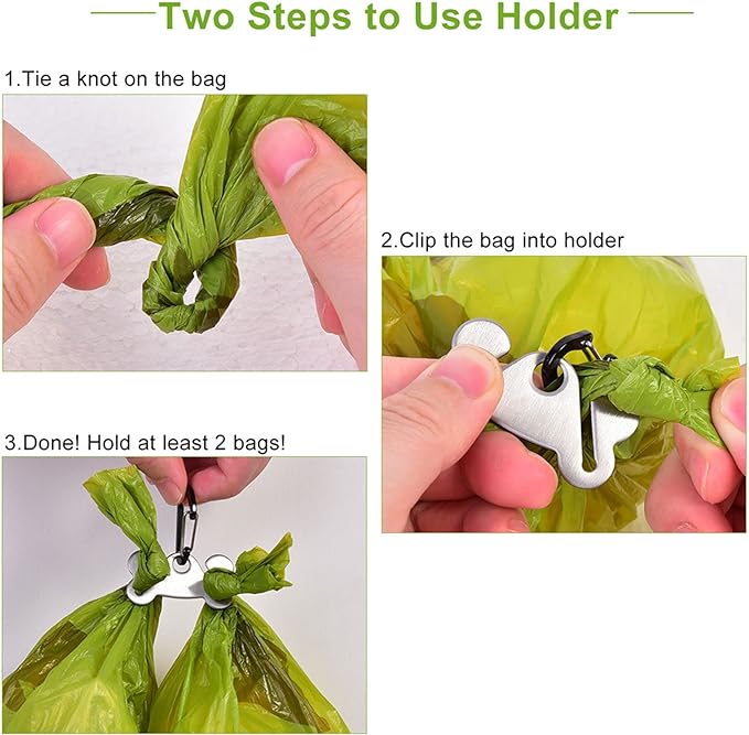Dog Waste Bag Dispenser Pet Poop Bags Holder for Doggie Waste Bags Dispensers Soft Fabric Zipper Small Doggy Puppy Pouch for Leash Accessory Attachment with Carrier,Green