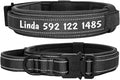 Personalized Large Dog Collar Military Tactical Dog Collar Custom Reflective Pet Collars for Medium Large Dogs German Shepard Black M