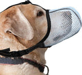 Blue Dog Muzzle, Breathable Soft for Large Dogs to Anti & Prevent Barking Biting Chewing, Reflective & Adjustable Basket Muzzle with Air Mesh for Doberman Blue XL