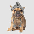 Winter Dog Hat,Knitting Wool Cap,Warm Pet Head Wear with Long Braid Puppy’s Head Accessorie (M)