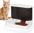 Automatic Pet Feeder and Water Dispenser Set, 2 in 1 Gravity Cat Dog Auto Food and Water Bowl Set for Small Dogs Puppy Cats Pets (Black&White)