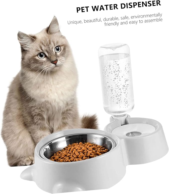 Milisten Pet Feeder and Water Dispenser for Dogs Dual-use Food Container Non- Design Automatic Leak Bowl Food-Grade Easy to