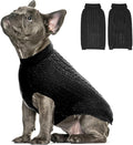 Medium Dog Sweater, Classic Cable Knit Warm Dog Sweatshirt with Reflective Yarn for Girl Boy, Halloween Fall Winter Coat Turtleneck Pullover Clothes Apparel for Small Medium Large Dogs Black M
