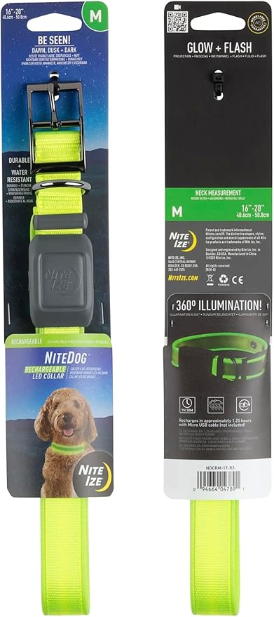 LED Rechargeable Dog Collar - Medium