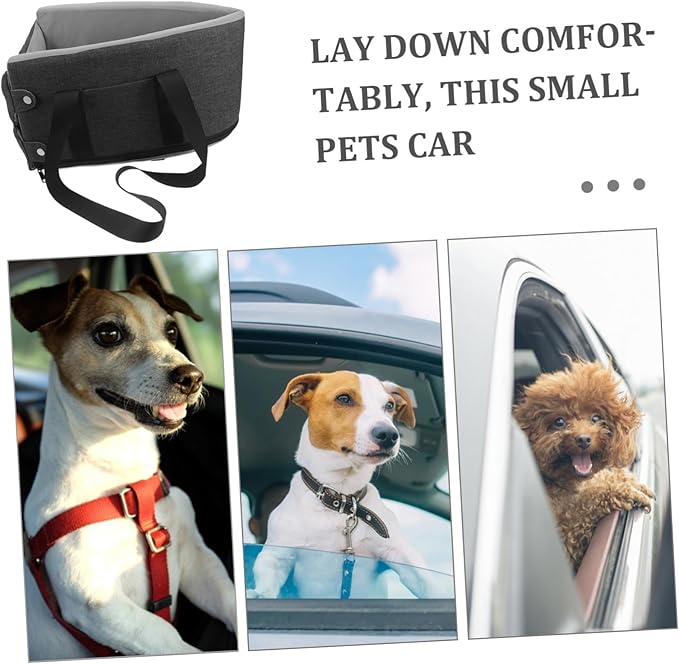 Kisangel Center Console Dog Car Seat for Pets Portable Pet Seat for Cats Dogs Easy to Install Removable Design All-Season Car Models Deep