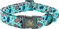 Elegant little tail Independence Dog Collar, Holiday Pet Collar Patriotic Dog Durable Dog Collars Girl or Boy Soft Pet Gift Adjustable Dog Collar for Small Medium Large Dogs