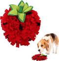 Snuffle Mat for Dogs, Pet Feeding Mats Puppy Sniffing Pad, Strawberry Shaped Snuffle Mat, Cat Doggies Interactive Toys for Multiple Breeds Training and Stress Release (Strawberry)