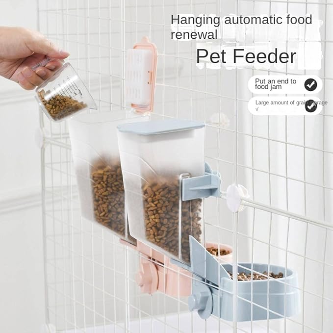 MBETA Cat Bowl Hanging Fixed Anti-Tumble Neck Protection Food Basin cat and Dog Drinking Water Hanging Automatic pet Feeder