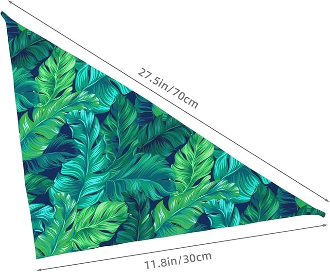 Tropical Hawaiian Leaves Turquoise Leaf Summer Dog Bandana Scarf Triangle Bibs Pet Accessories Cat Kerchief