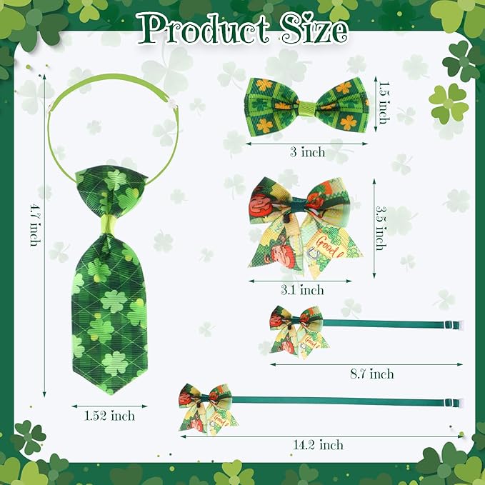 Talltalk 360 Pcs Valentines Day Dog Bow Ties Collars Set Adjustable St Patricks Day Dogs Neckties Grooming Supplies for Small Medium Large Easter Christmas Pet Cat Decoration(Valentine)