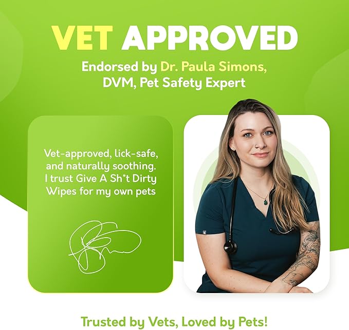 Lick-Safe Pet Wipes for Dogs & Cats - Vet-Approved & Hypoallergenic - Cleans Mud, Odors & Dander - Wipes for Paws, Face & Butt - 10% to Charity - Earth-Friendly & Unscented Cat Cleaning - Pack of 400