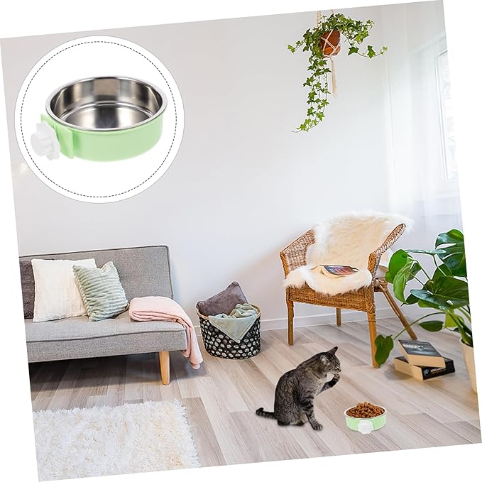 Generic Dog Feeder Pet Food Storage Containers Feeders Kennel Mats Kitten Bowls Feeding Station Automatic Cat Feeder Cat Bowl Stand Pet Feeding Mat Dog Bowls with Stand Toy Green