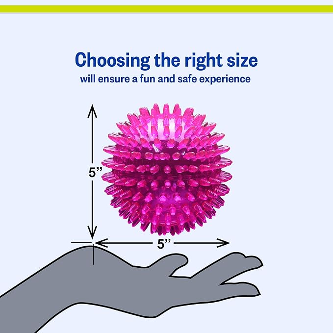 PetSport Gorilla Spiky Ball 5" - Spiky Rubber Dog Ball Toy, Interactive Puppy Toy for Medium and Large Sized Dogs, TPR Rubber, Vanilla Scented - 5 Inch, X-Large (Pack of 2)