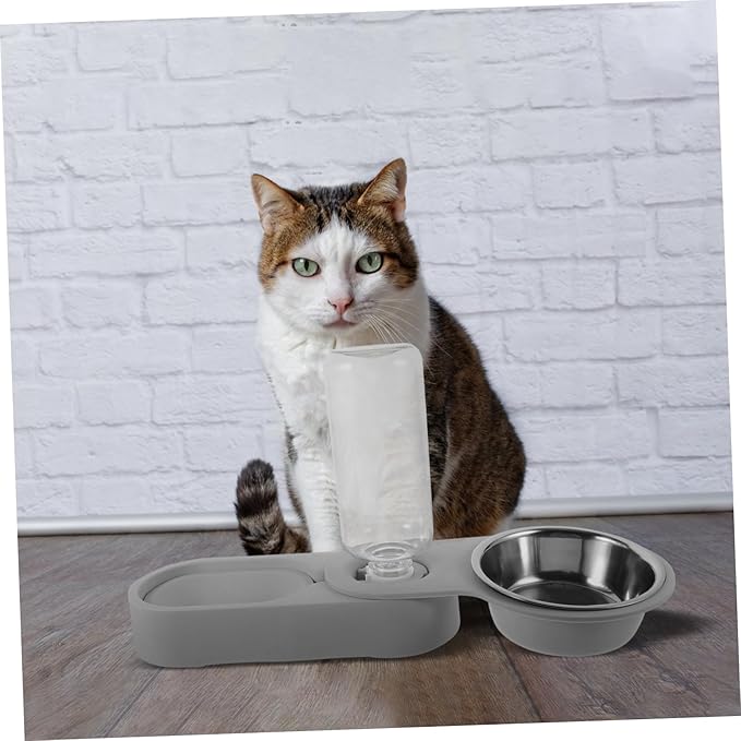 VICASKY Detachable Feeder Bowl for Cats Dogs Automatic Water Dispenser with Non Tip Design Easy Pet Feeding Space Saving Design