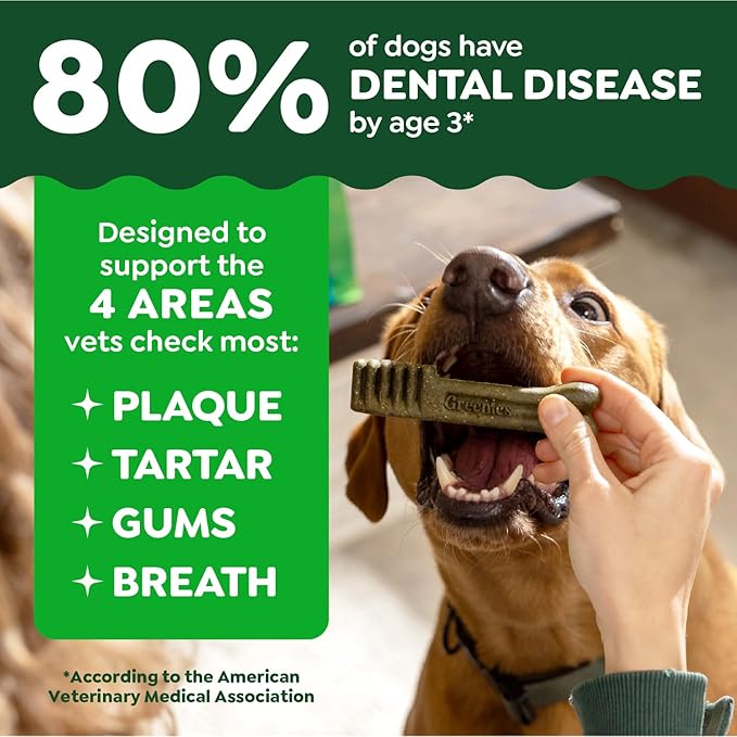 Greenies Veterinarian-Recommended Natural Dental Dog Treats, Large Size, Original Flavor, 27 oz. Pack, 17 Count