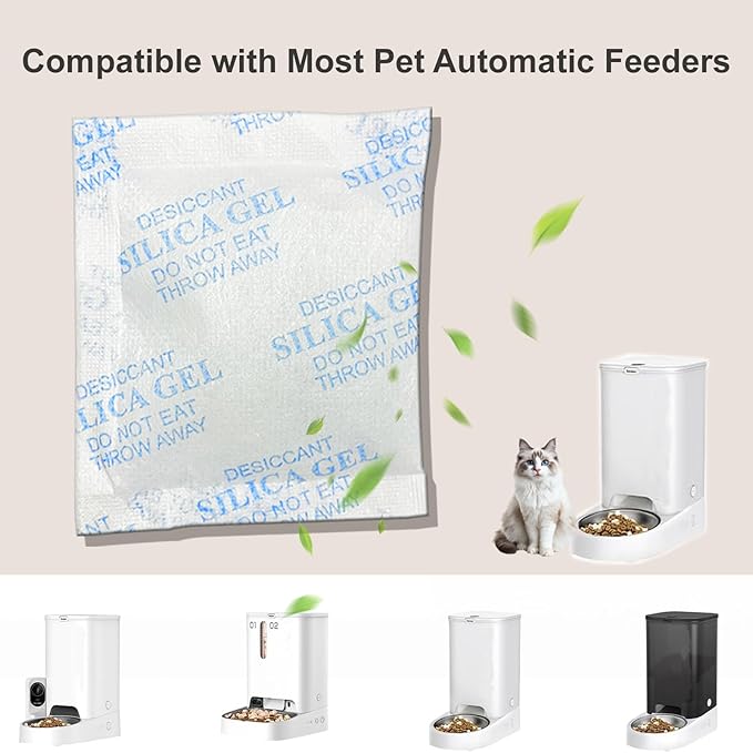 8 PCS Replacement Desiccant Packs for PETLIBRO Automatic Cat Feeder,Refill for Smart Cat & Dog feeders ，Moisture-Proof & Fresh-Keeping, Individually Wrapped