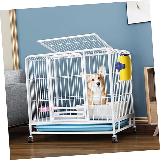 Happyyami Automatic Pet Waterer Wear-Resistant Hanging Feeder for Dogs and Cats Control Easy to Use Yellow and for Home and Travel