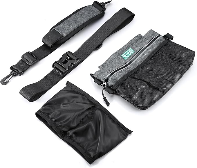ORIA Dog Treat Training Pouch, Pet Out Training Belt Bag, Dog Food Bag with Removable Inner Pocket, Built-in Poop Bag Dispenser, Dog Training Bag, Gray