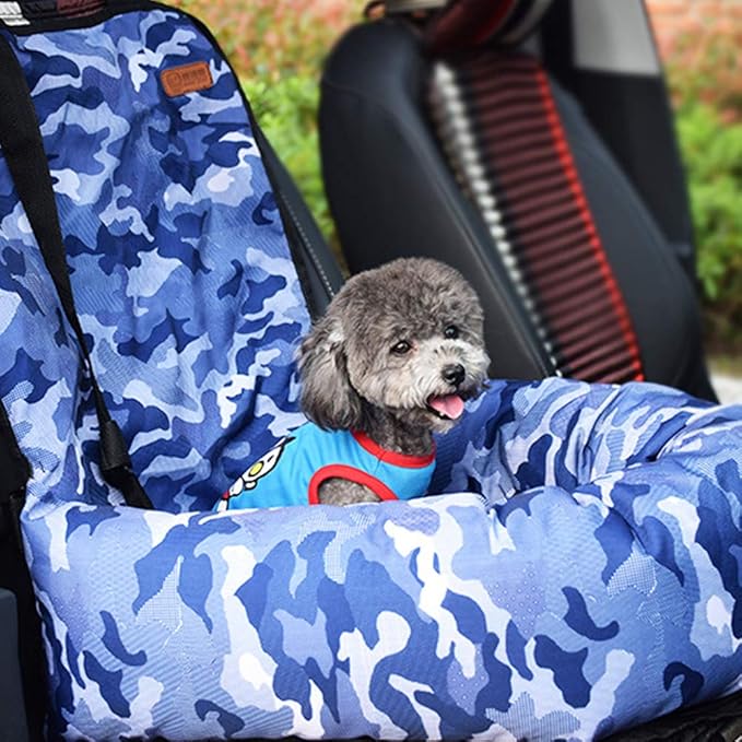 Dog Car Seat Pet Car Booster Bucket Seat Pet Travel Safety Car Seat Dog Bed for Car with Removable Cover&Safety Leash for Small and Medium Pets Cat,B