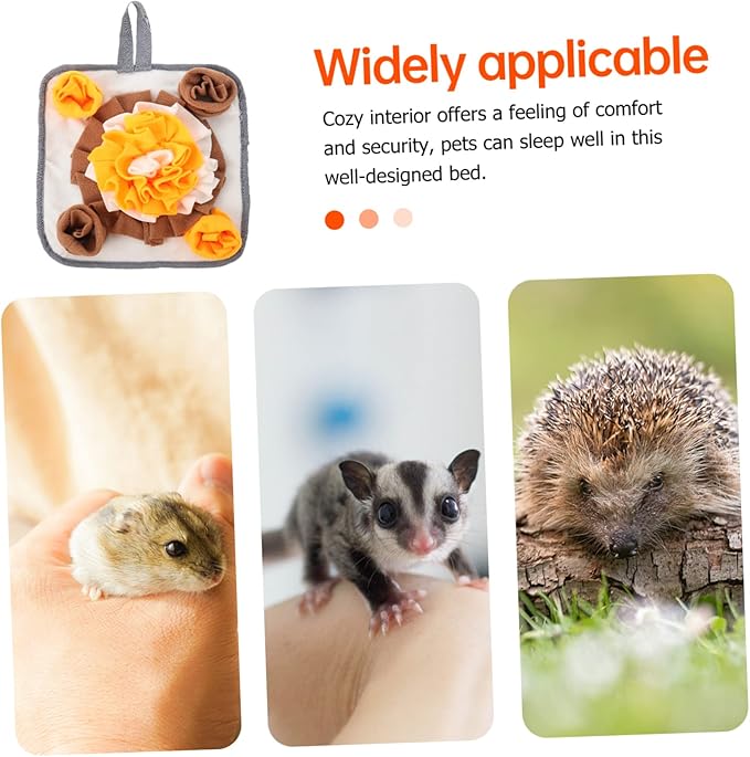 Little Pet Foraging Mat Interactive Nose Work Training Mat for Rabbits Hamsters and Small Animals Engaging Feeding Experience Non-Slip Design