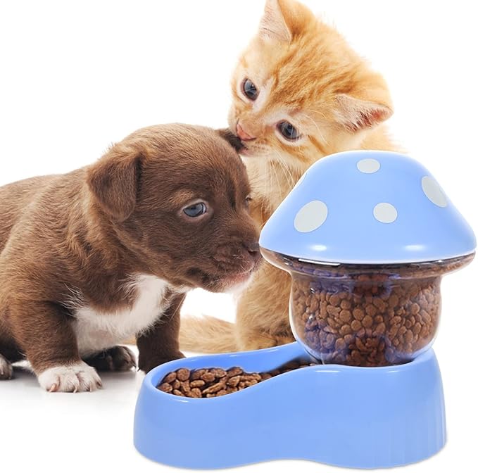 POPETPOP Automatic Cat Feeder Gravity Design Pet Food Dispenser for Cats and Dogs Durable and Easy to Fill Convenient Feeding for Home Use
