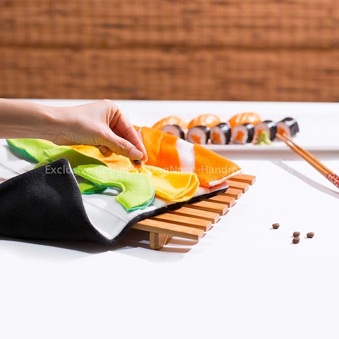 Sushi snuffle dog toy, interactive, mental exercise, dog gift, Handmade in USA