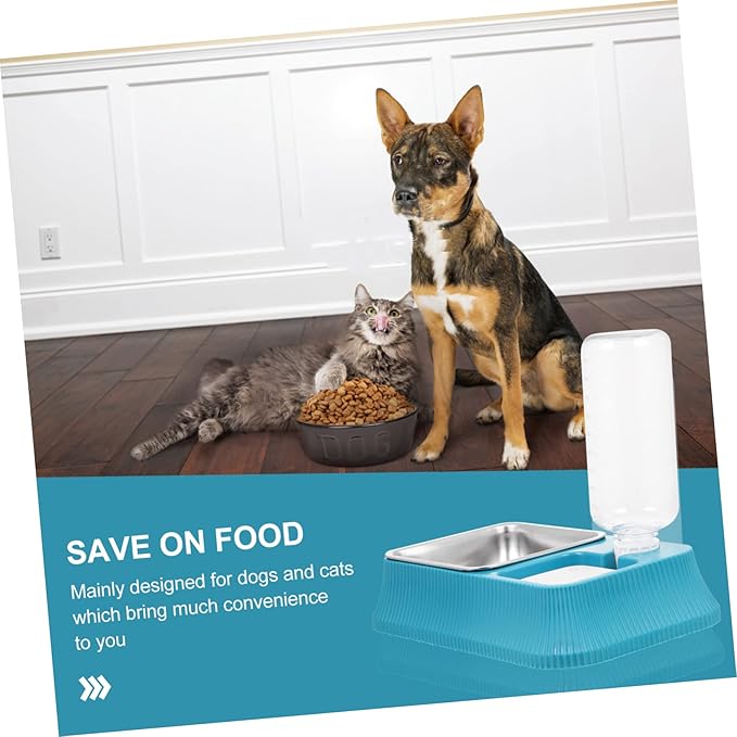 Puppy Water Feeder Detachable Skid Dog Bowl Automatic Water Dispenser for Cats and Dogs Easy to Clean Navy Blue