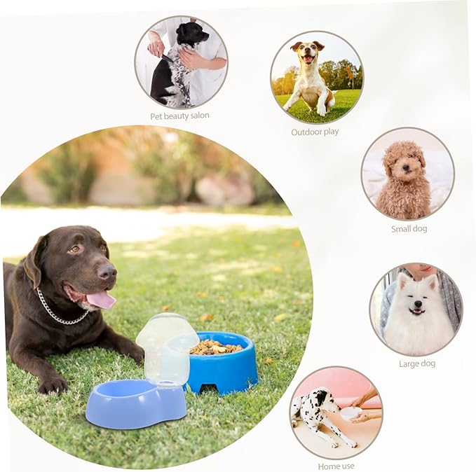 Happyyami 1 Set Automatic Pet Water Dispenser Practical Cat Dog Water Feeder for Young Pets Capacity Compact Design Convenient Drinking Fountain Blue