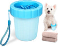 Dog Paw Cleaner Cup, Soft Silicone, Portable, Easy to Clean, Removes Mud and Dirt, Grooming Accessory for Home, Travel – Blue, S