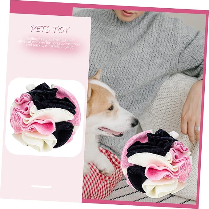 Pet Dog Sniff Toy Snuffle Ball Interactive Puppy Chewing Game Slow Feeder for Curious Dogs