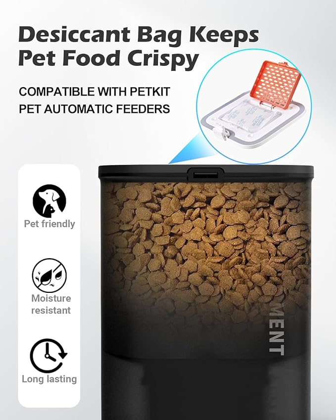 16 Pack Pet Food Desiccant Packs with Color Indicating, Compatible with Petlibro/Petkit/Pawsync Automatic Cat Feeder, Replaced Desiccant for Most Automatic Pet Feeders, Individually Wrapped