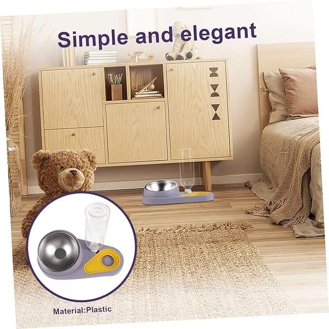 Automatic Pet Feeder and Water Dispenser Lightweight Dog Food Bowl Smooth Compact Design for Cats and Dogs Space-Saving Pet Supplies