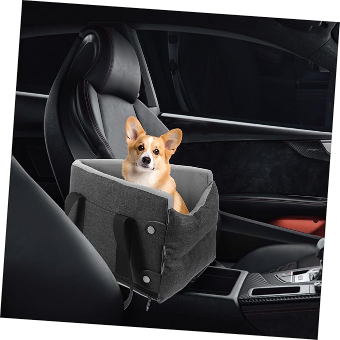 Milisten Portable Dog Car Seat Washable Comfortable Console Pet Seat for Cars Fit for Dogs Cats Deep Easy to and Maintain