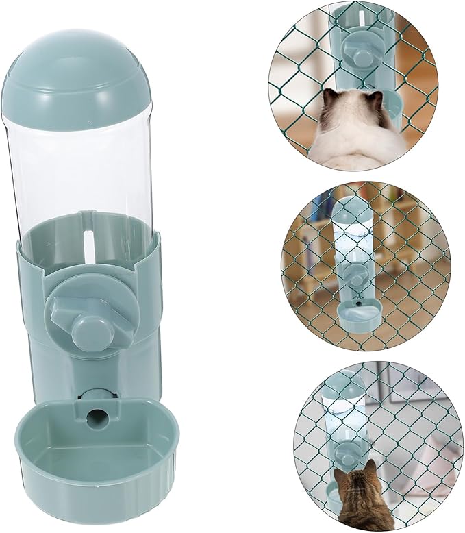 Pet Hanging Water Dispenser Automatic Cage Feeder for Dogs and Cats Prevents Spills Bottle Design for Easy Monitoring for Puppies and Animals