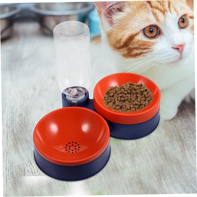 BESPORTBLE Automatic Pet Feeder and Water Bowl for Cats and Dogs Dual Compartment Design for Food and Water Lightweight Deep Sea for Hydration and Nutrition