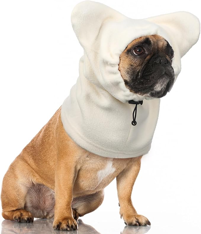 Winter Dog Hats Quiet Ears for Dogs Ear Muffs Pet Neck Warmer Scarf Hoodie Noise Protection Cover Beanie Head Wrap Costume for Pet Dog Cats (Apricot,M)