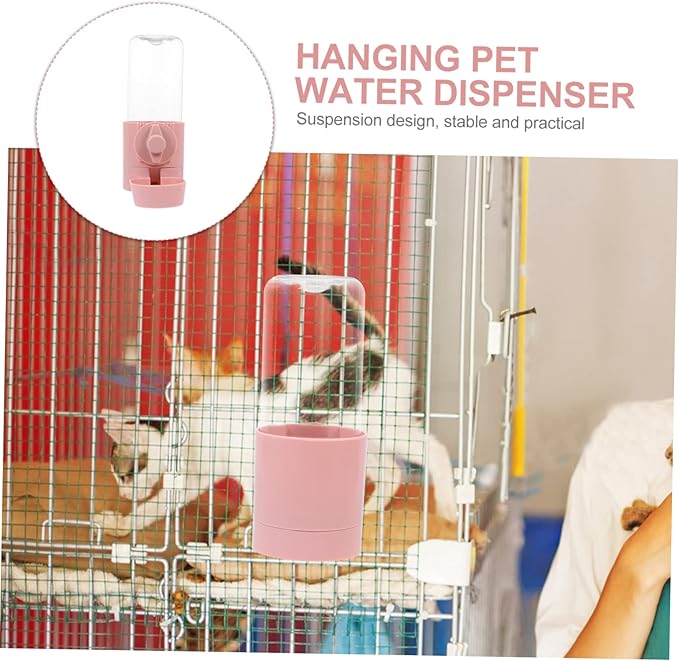 Hemoton Hanging Drinking Fountain Automatic Pet Waterer Dog Water Dispenser Cat Water Container Splash Pp Material Pet Supply Puppy Essentials
