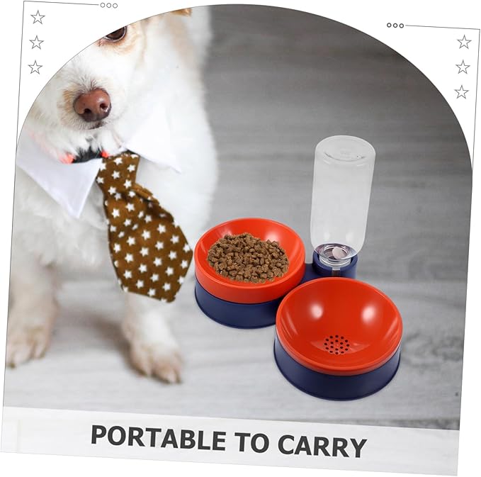 BESPORTBLE Automatic Pet Feeder and Water Bowl for Cats and Dogs Dual Compartment Design for Food and Water Lightweight Deep Sea for Hydration and Nutrition