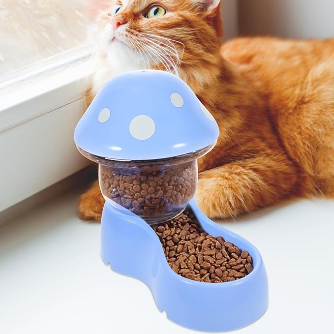 POPETPOP Automatic Cat Feeder Gravity Design Pet Food Dispenser for Cats and Dogs Durable and Easy to Fill Convenient Feeding for Home Use