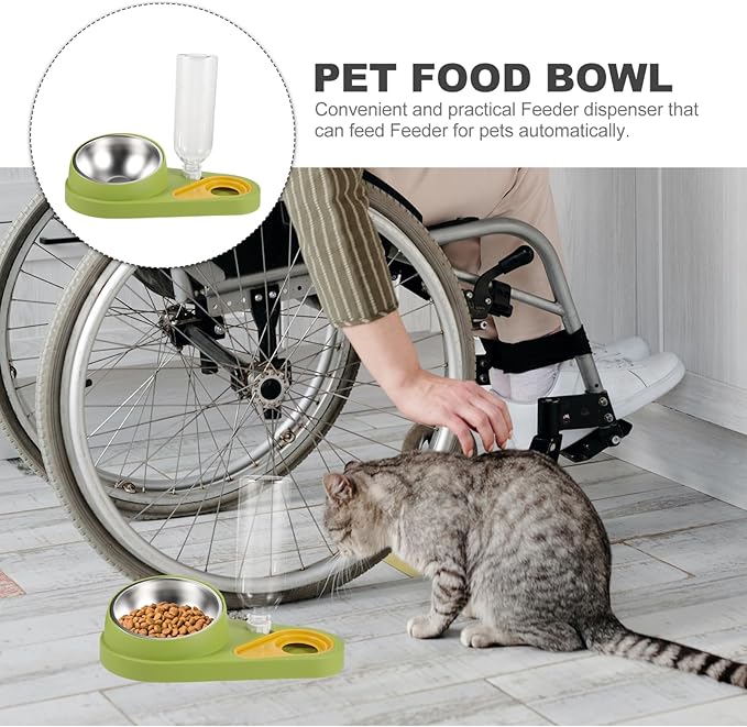 Automatic Pet Feeder with Water Bowl Dog Cat Food Dispenser Lightweight Compact Design Easy to Use for Home Pet Care