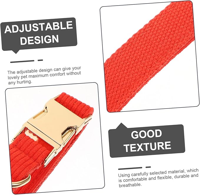 Adjustable Simple Design Dog Collar with Metal Buckle Soft and Comfortable Pet Neck Chain for Dogs for Daily Wear Parties and Photos