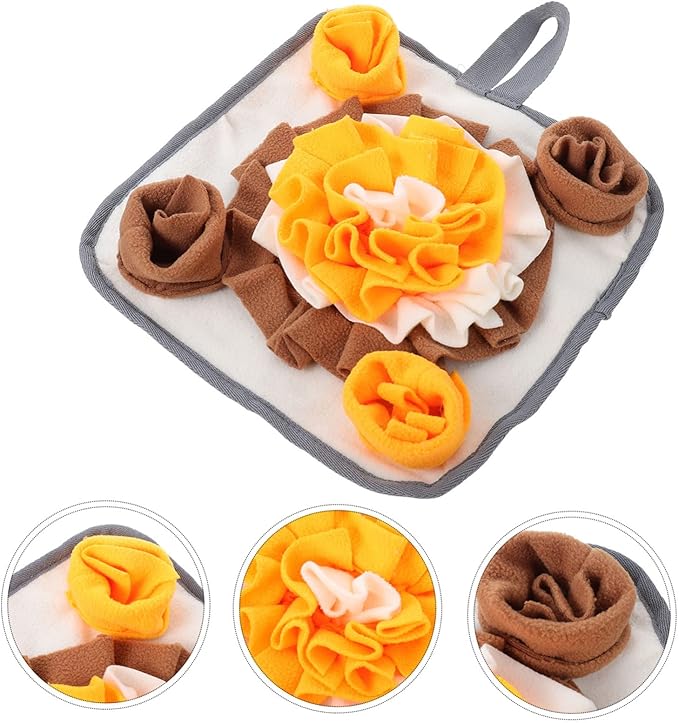 BESPORTBLE Dog Agility Training Equipment Small Pet Snuffle Mat Rabbit Feeding Pad Bunny Training Mat Pet Sniffing Cushion Slow Feeding Pad