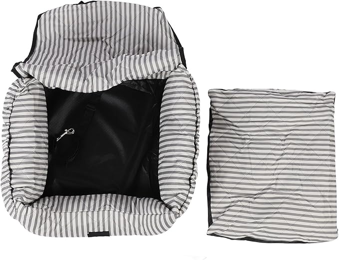 Dog Booster Seat, Washable Pet Car Cover with Safety Belts, Adjustable Straps, Thick PP Cotton Pet Car Bed for Dogs, Small Dog Car Seat Travel Safety Car Seat, Easy to