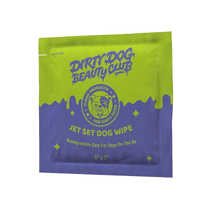 Individual Dog Wipes - QTY 2 Thick, Gentle, Biodegradable, Chemical Free, Alcohol Free, Soothing with Calendula and Aloe - (60 Count), Unscented 5 Stars - Soft yet Quality Organic Ingredients TWO PK